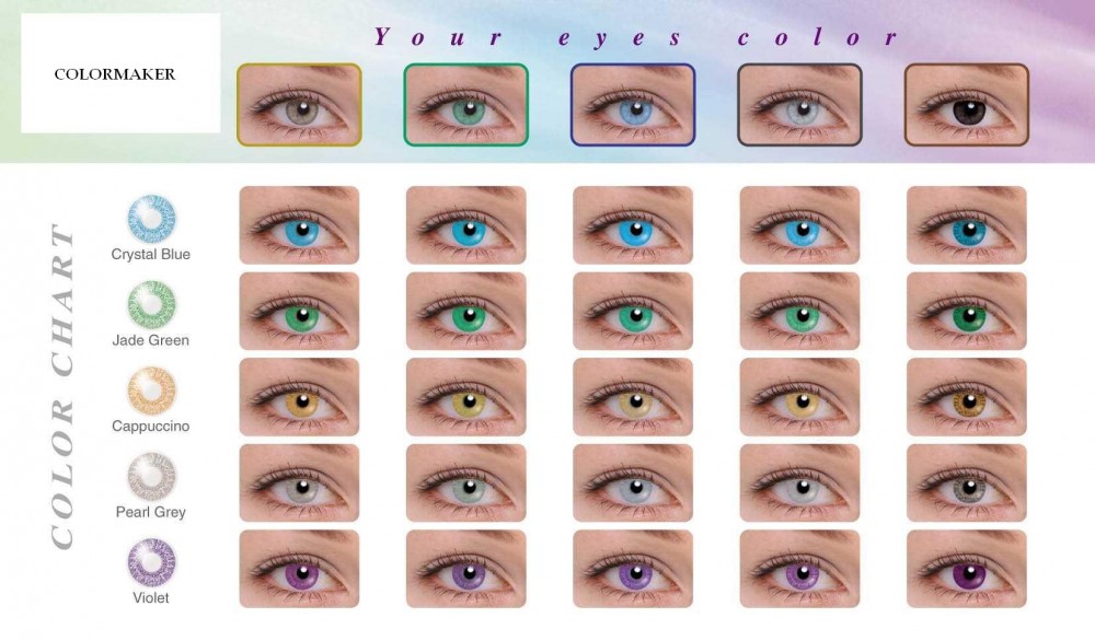 Farbige Kontaktlinsen mit ohne St rke bei m